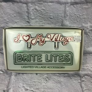 Dept 56 Brite Lites I Love My Village Sign